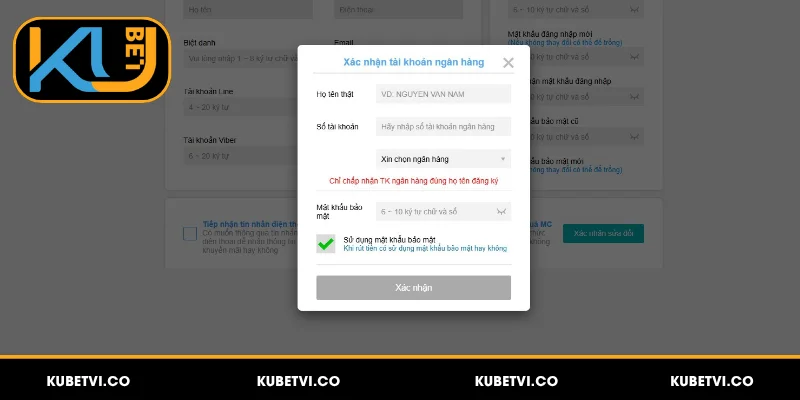 Cách liên kết ngân hàng với Kubet nhanh chóng, đơn giản
